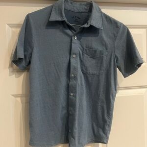 Boys Short Sleeve Casual Button-Up Shirt - Blue